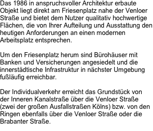 Das 1986 in anspruchsvoller Architektur